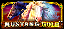 Ride to victory in Mustang Gold, the 3×5, 25 lines videoslot. Collect the big wins in from the onscreen money symbols or try your luck with one of the jackpots in the bonus game. More wins are to be collected in the free spins round with an infinite number of possible retriggers.
