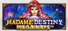 Learn how to scry into a crystal globe in Madame Destiny Megaways, the 200,704 ways to win videoslot, and see what winnings are to come. Add more Free games and multipliers in the Free Spins Round or buy the feature for 100x the total bet. The Madame foretells you are about to enjoy a thrilling experience!
