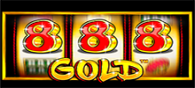 Live the glory days of the trustworthy mechanical slot machines in 888 Gold, the 3x3, 5 payline classic slot. 8 is WILD and substitutes for all symbols. Grab the fortune by hitting full lines of 8`s that pay up to 6000!

